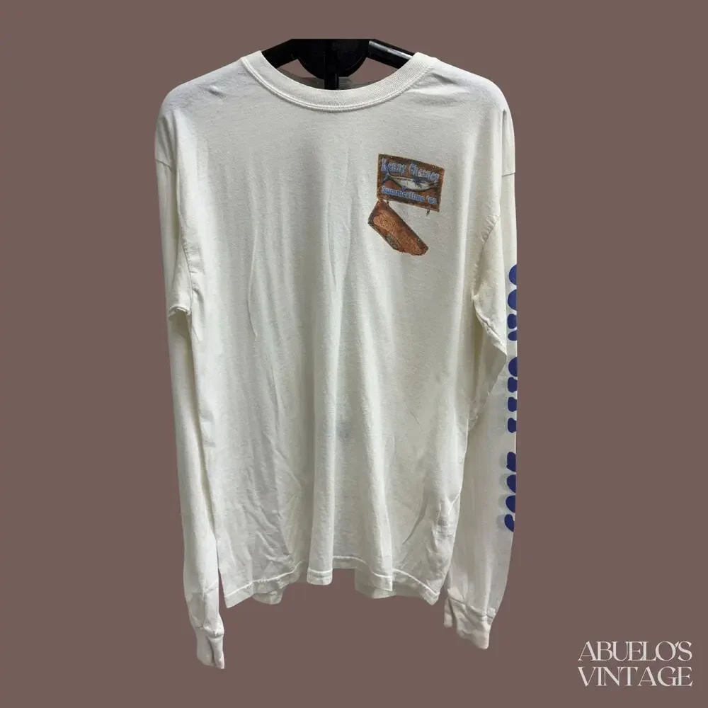 Kenny Chesney Long Sleeve Tee | White Graphic | Size L | Vintage - Picture 3 of 4